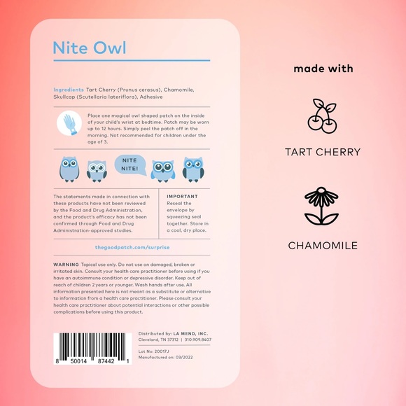 2 packs Nite Owl sleep patches for kids by The Good Patch. 12 patches in total!! - Picture 5 of 7